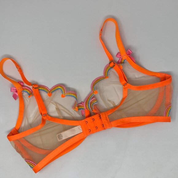 Agent Provocateur Izzy Orange Rainbow Bra 36DD - Picture 8 of 11